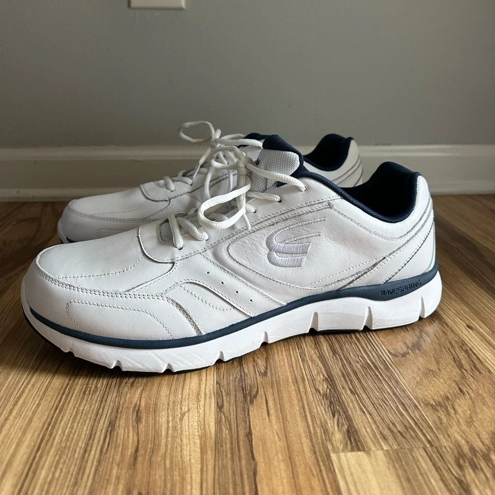 Spira Men’s Wavewalker Walking Tennis Shoes White & Blue Size 15 D